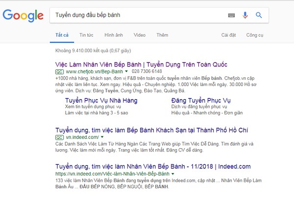 tìm kiếm trên google 