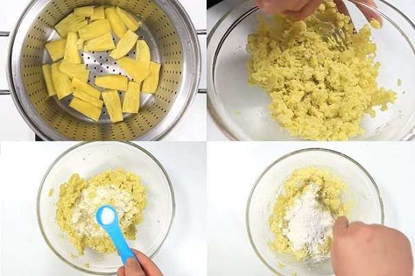 cách làm bánh cam khoai lang chay