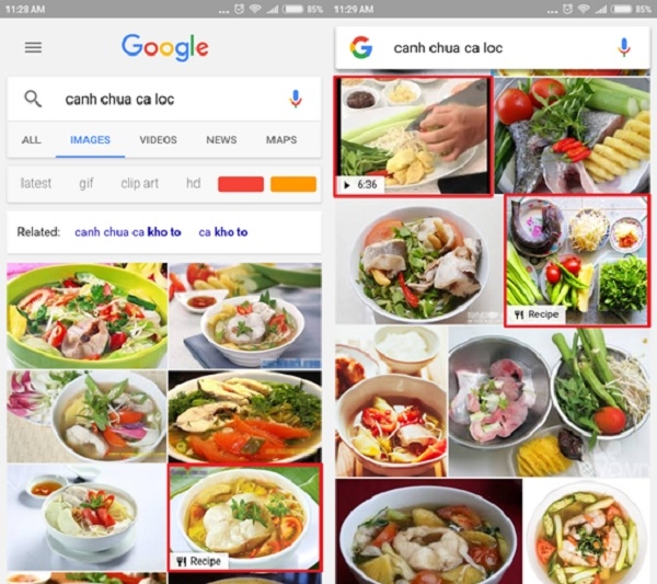 Hướng dẫn tìm công thức làm bánh từ google image