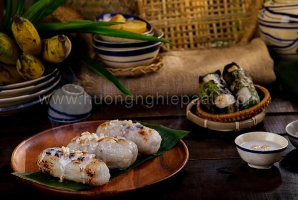 bánh chuối nếp nướng