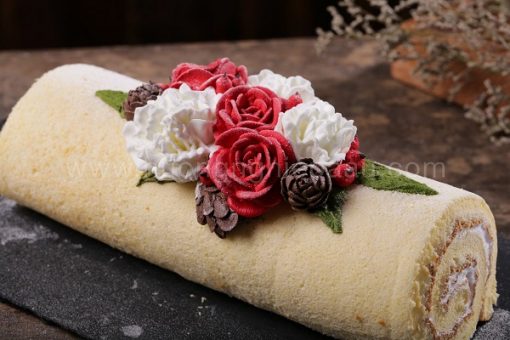 bông lan cuộn roll cake art