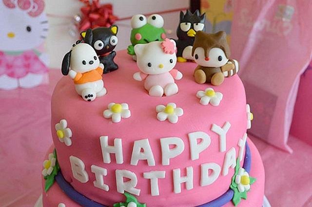 Bánh sinh nhật in hình dành tặng bố và con gái 0001 - Tiệm Bánh Chon Chon