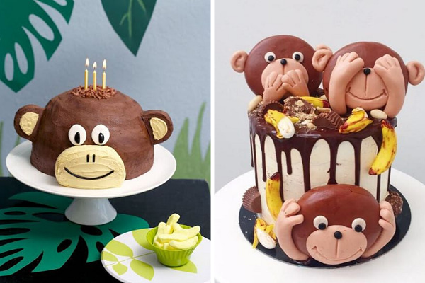 14 Ý tưởng trang trí bánh sinh nhật hình con khỉ đẹp, độc đáo nhất