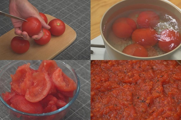nấu xốt cà chua