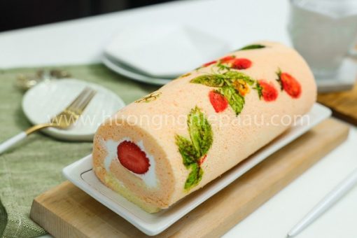 học làm roll cake vẽ hình